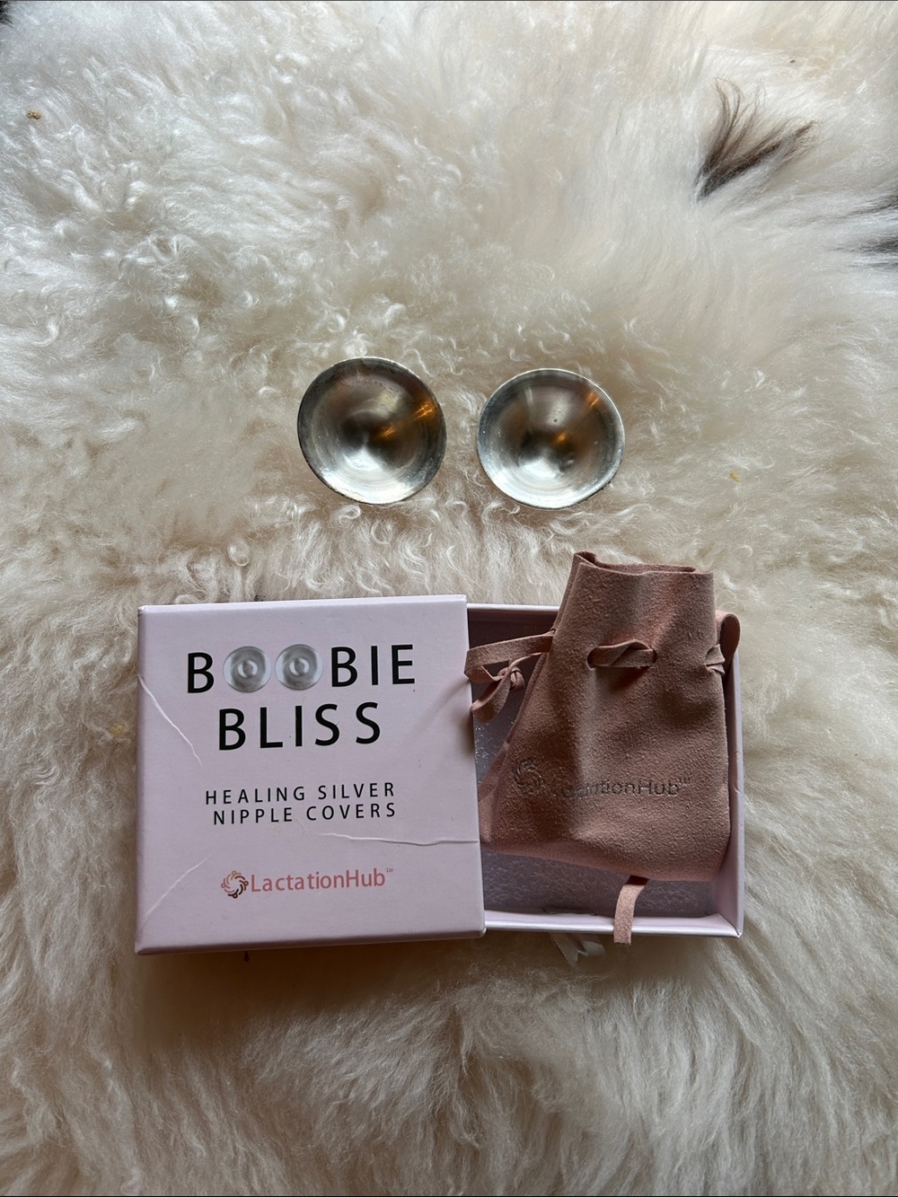 Boobie Bliss Healing Silver Nipple Covers - Real Silver